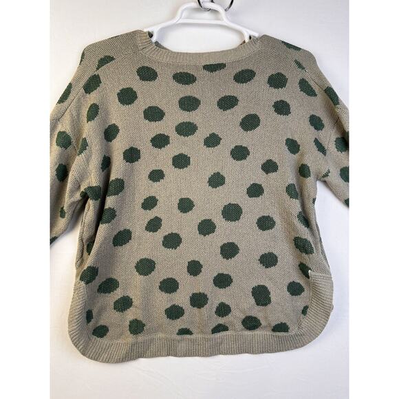 Simply Southern Pullover Sweater Women's 2XL Green Gray Polka Dots Casual Preppy - Picture 7 of 7